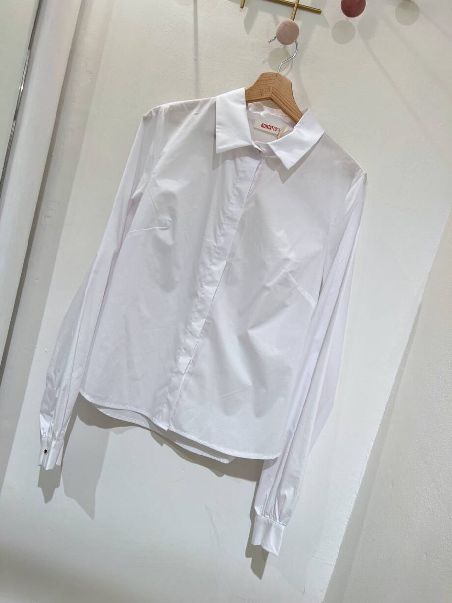 Shop Online Camicia bianca in cotone maniche palloncino Kontatto