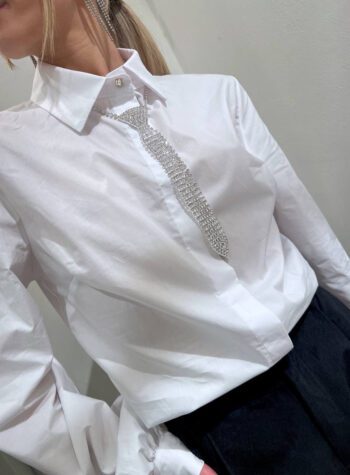 Shop Online Collana in strass argento cravatta Kontatto