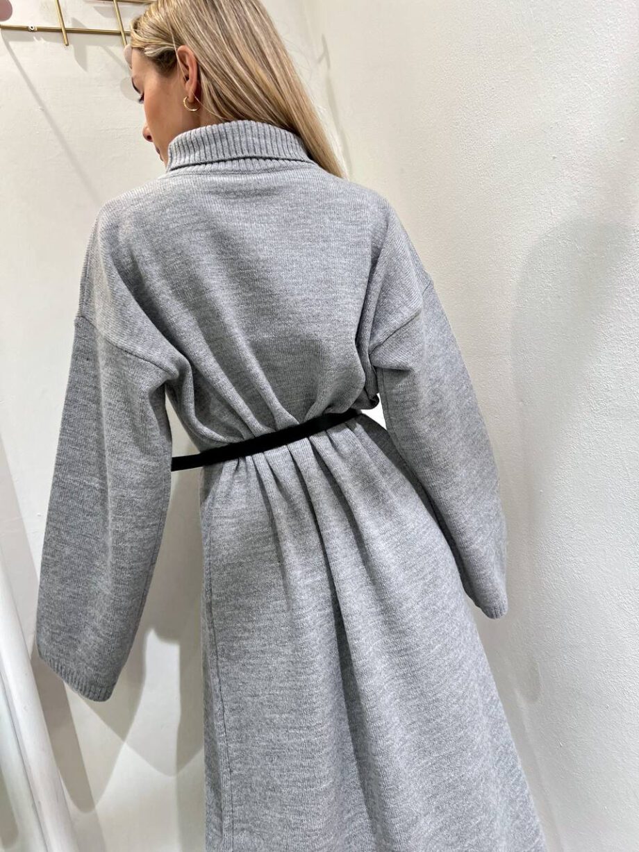 Shop Online Vestito lungo over grigio in maglia Vicolo