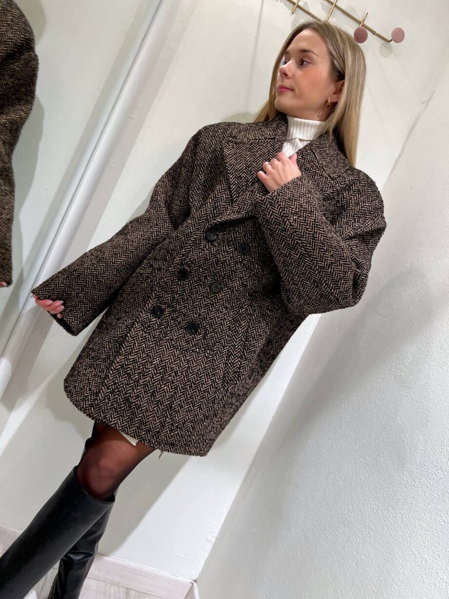 Shop Online Cappotto corto oversize spigato Vicolo