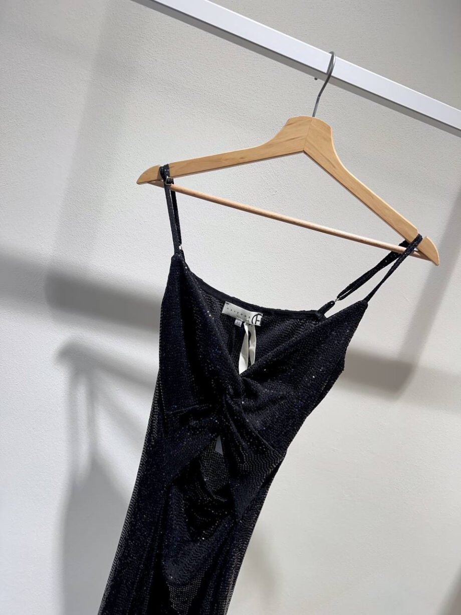 Shop Online Vestito lungo nero con paillettes HaveOne