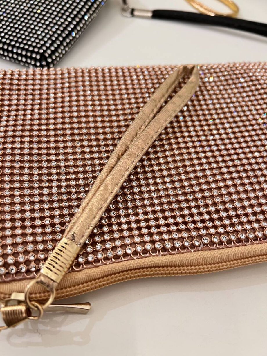 Shop Online Pochette mini strass oro rosa