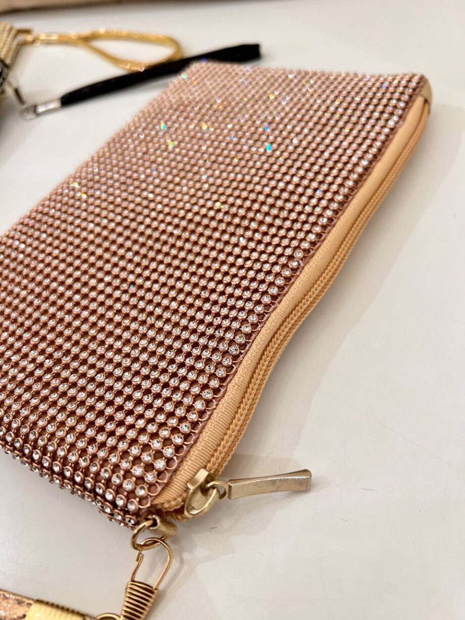 Shop Online Pochette mini strass oro rosa