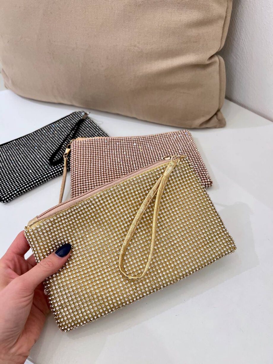 Shop Online Pochette mini strass oro