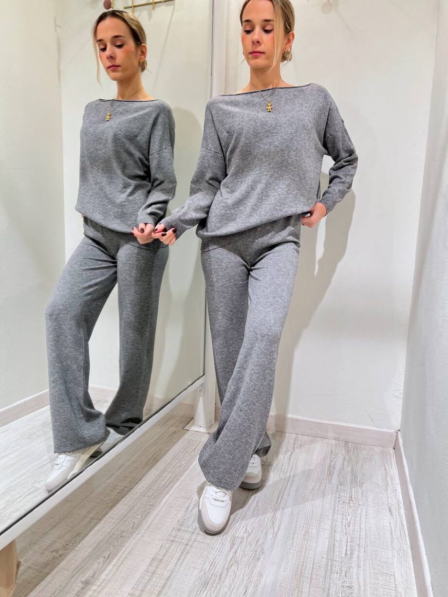 Shop Online Completo coordinato in maglia grigio Have One