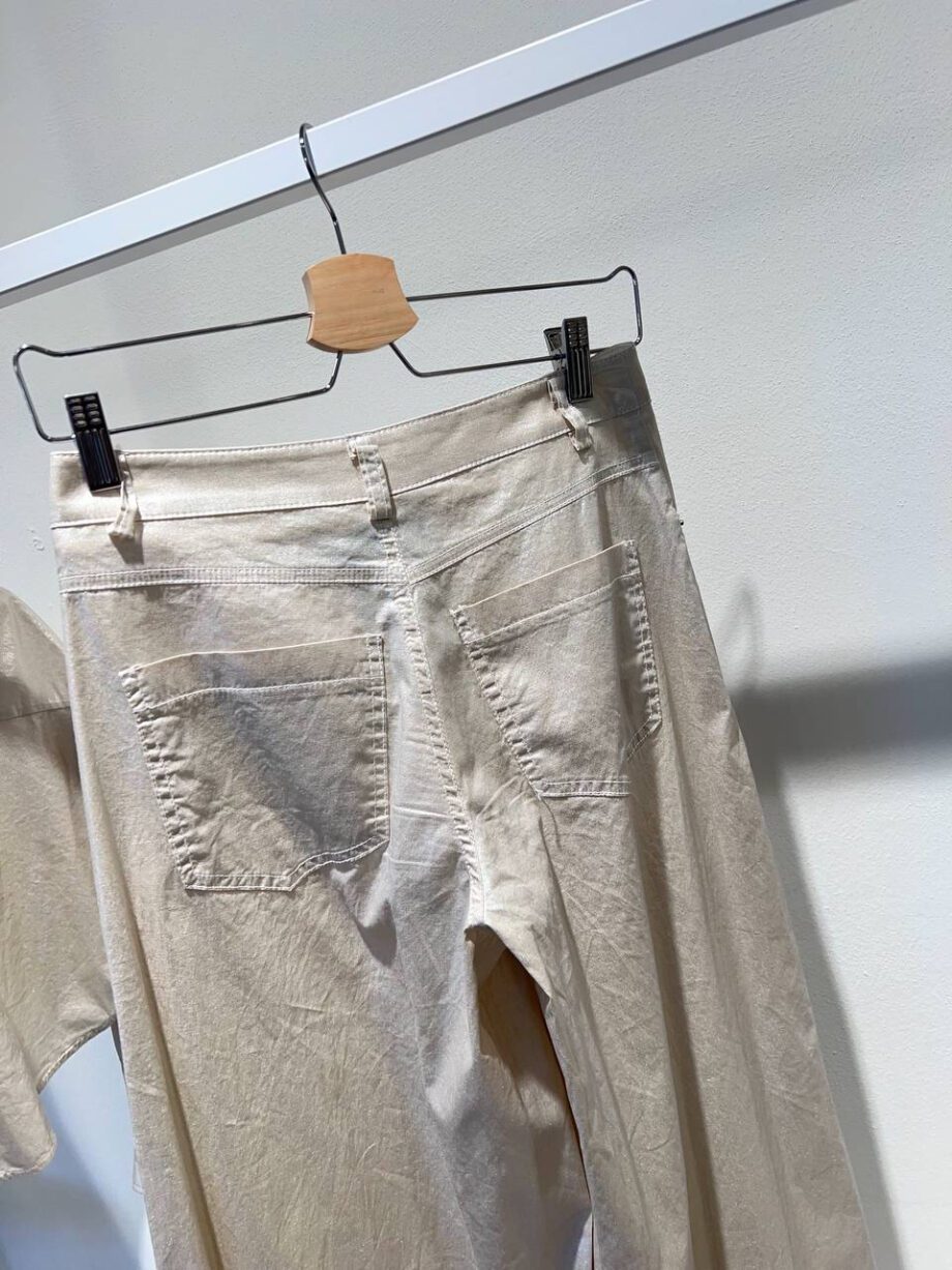 Shop Online Pantalone palazzo champagne laminato Souvenir