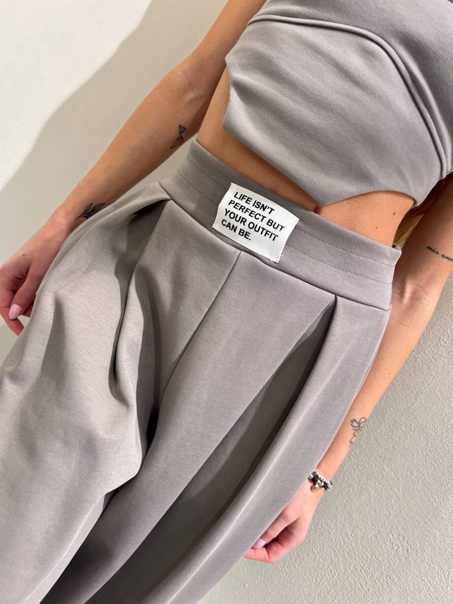 Shop Online Pantalone tuta ampio grigio tortora HaveOne