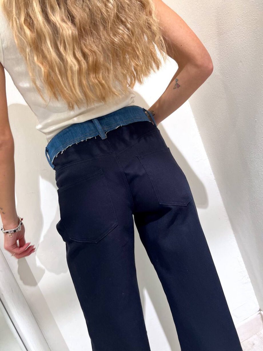 Shop Online Pantalone in jeans scuro doppia vita Vicolo