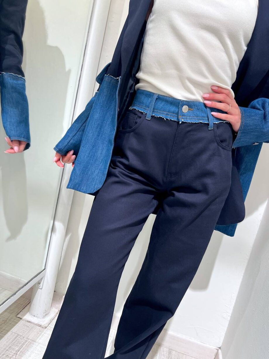 Shop Online Pantalone in jeans scuro doppia vita Vicolo