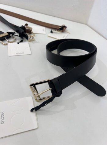 Shop Online Cintura media nera fibbia logo Vicolo