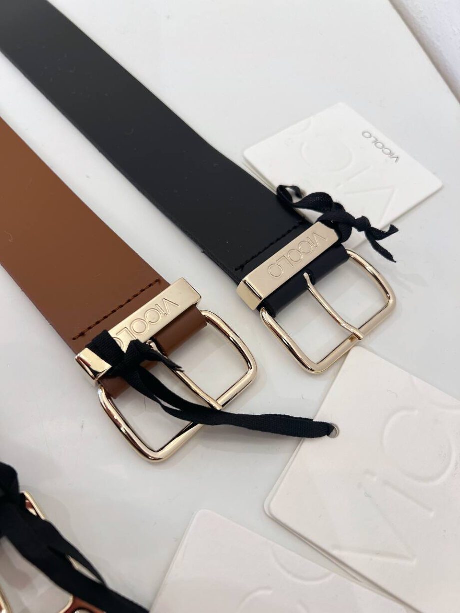 Shop Online Cintura alta nera fibbia logo Vicolo