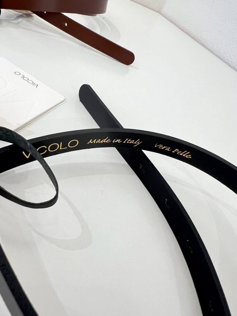 Shop Online Cintura nera sottile fibbia intreccio dorata Vicolo
