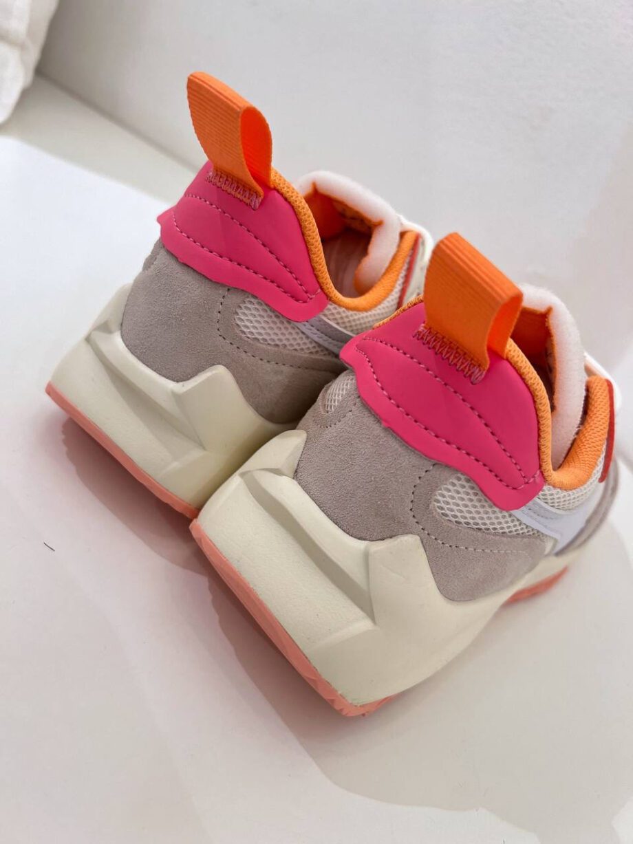 Shop Online Sneakers jolly suede mesh rosa e arancio Diadora