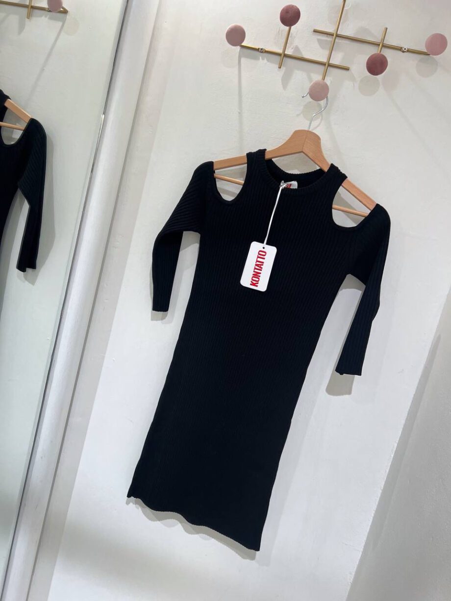 Shop Online Vestito in maglia nero cut out Kontatto