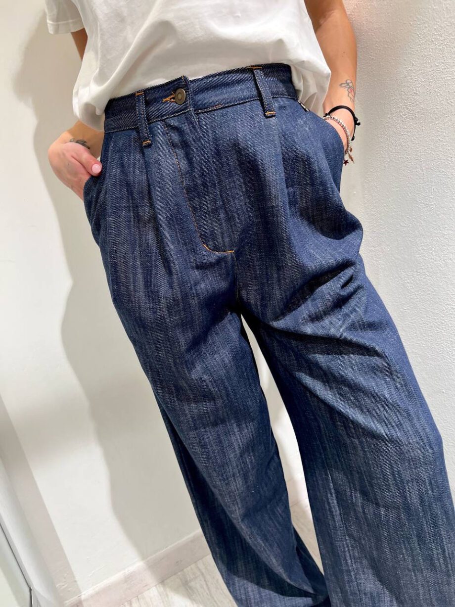Shop Online Camicia azzurra con corpetto jeans Souvenir