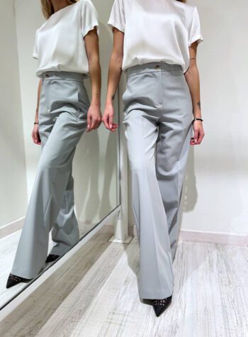 Shop Online Pantalone palazzo grigio perla Vicolo