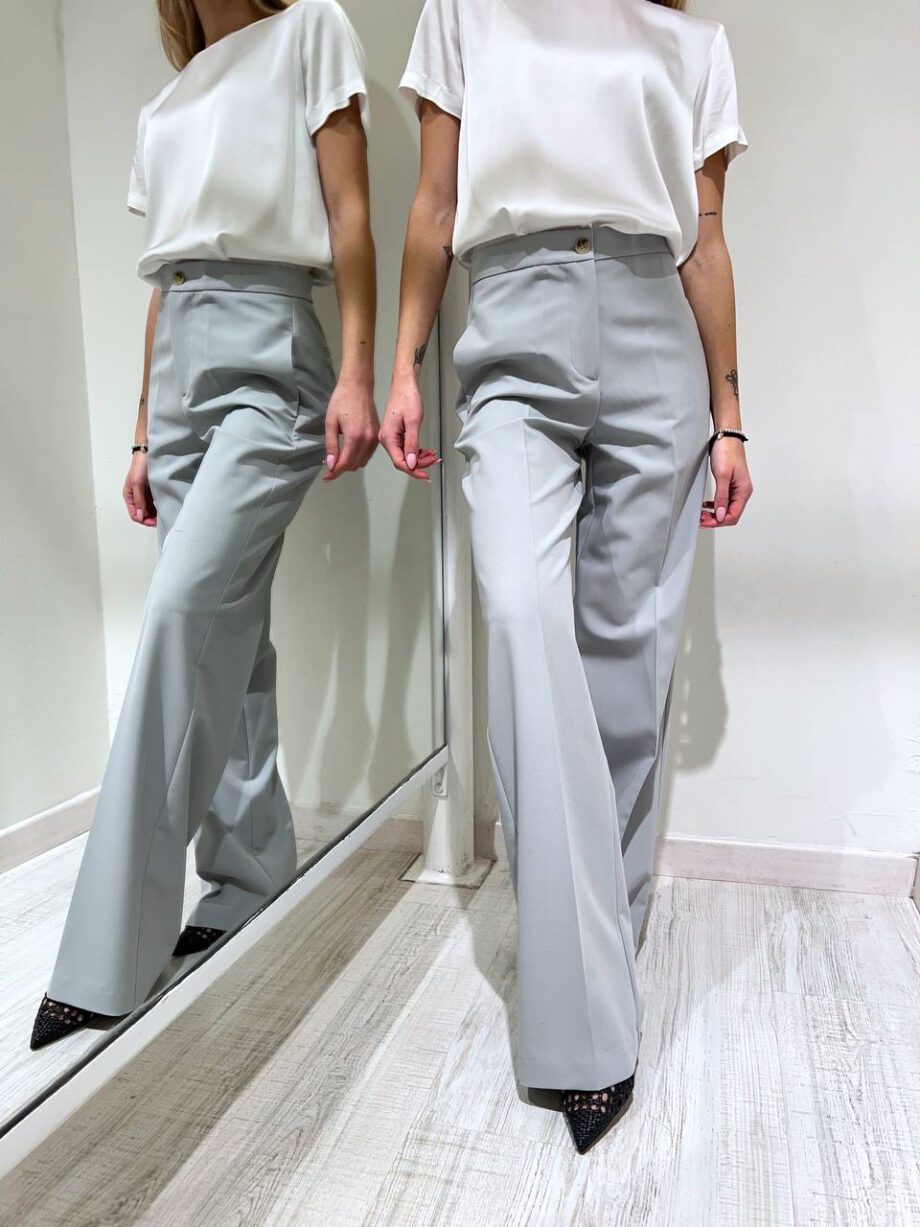 Shop Online Pantalone palazzo grigio perla Vicolo