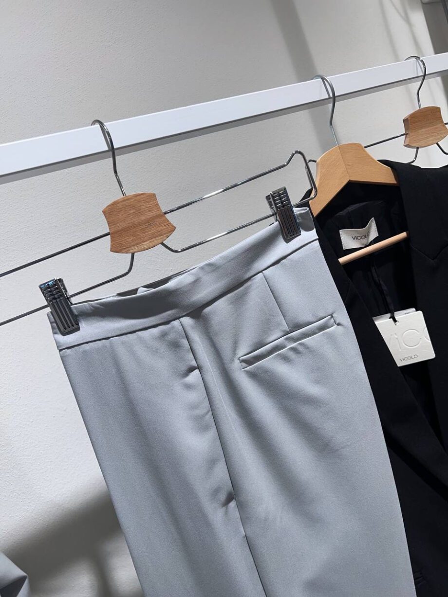 Shop Online Pantalone palazzo grigio perla Vicolo