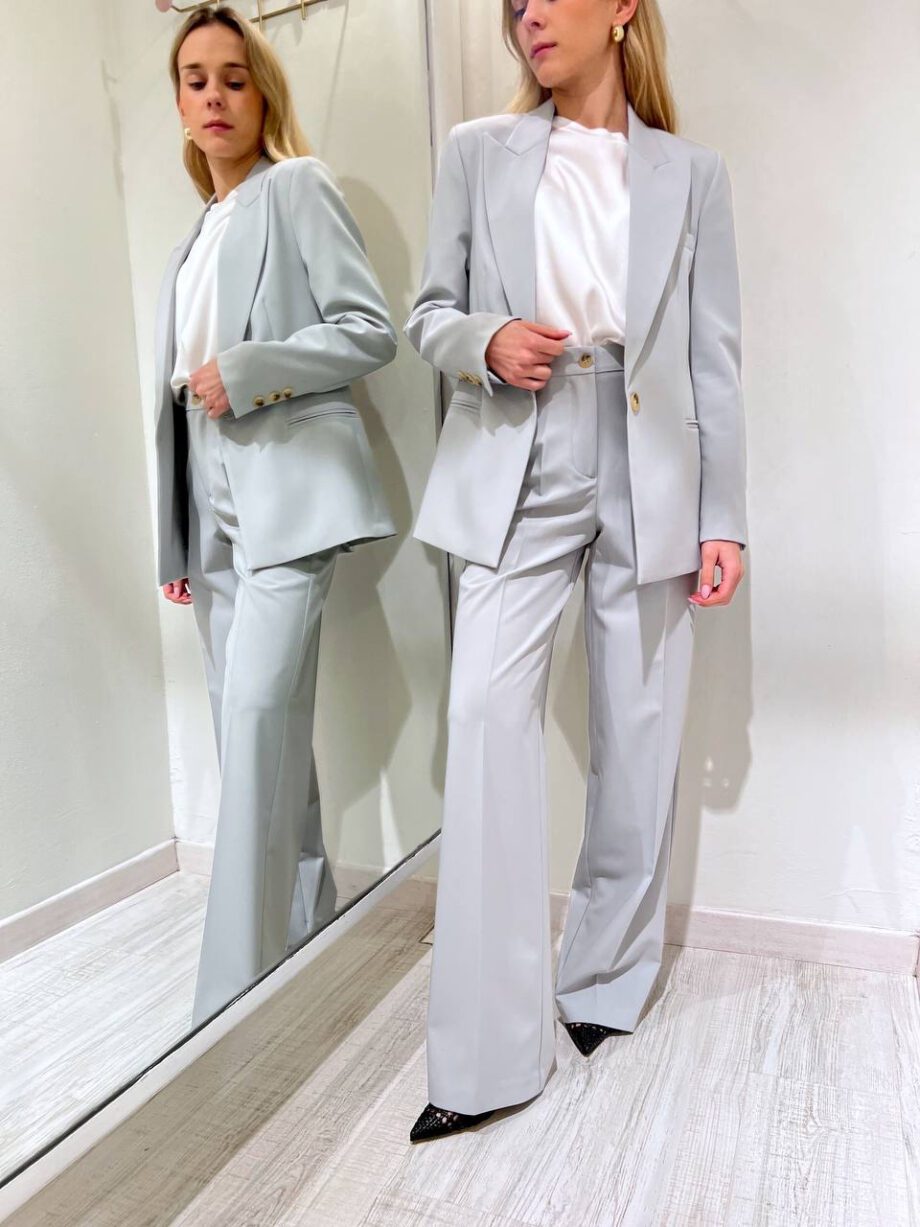 Shop Online Pantalone palazzo grigio perla Vicolo