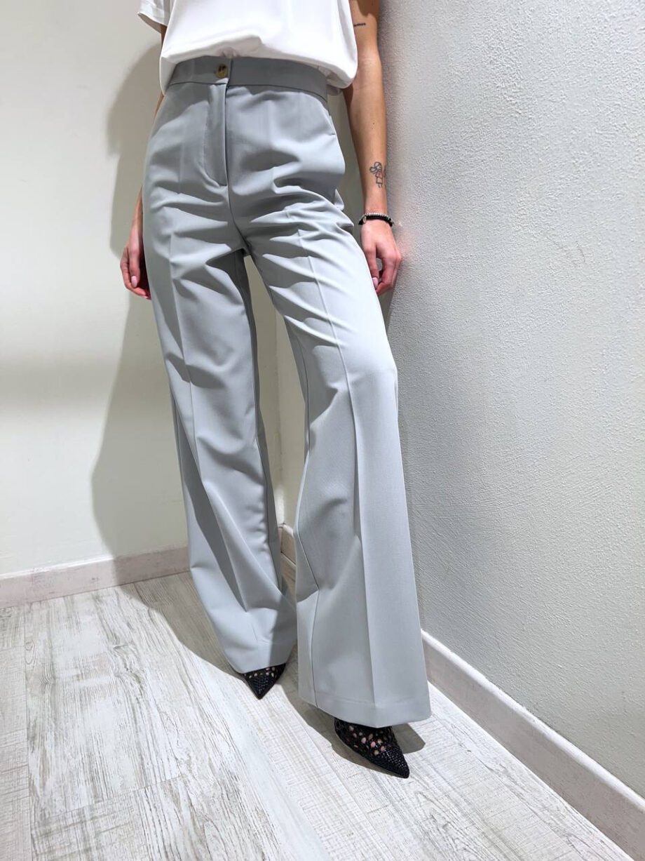 Shop Online Pantalone palazzo grigio perla Vicolo