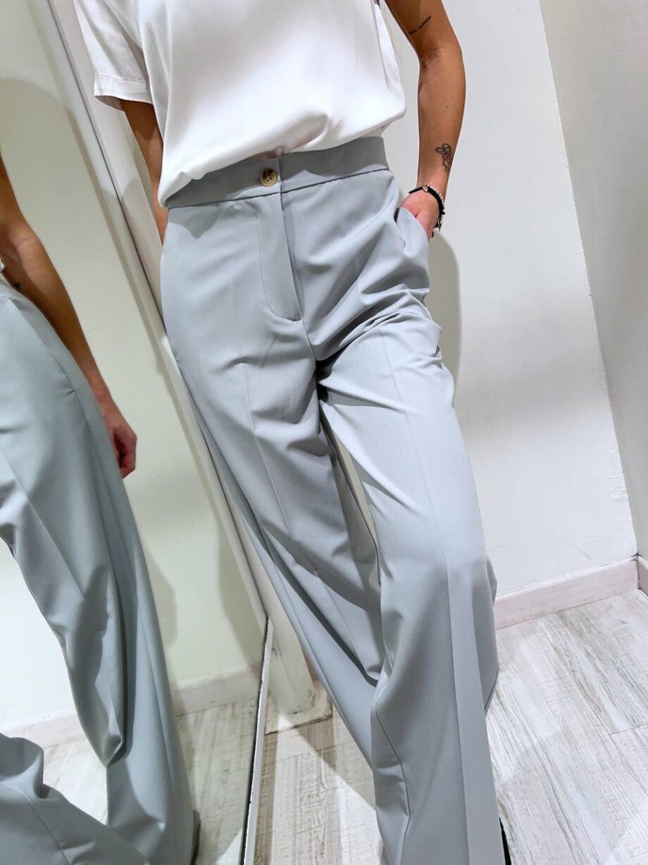 Shop Online Pantalone palazzo grigio perla Vicolo