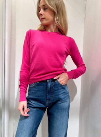 Shop Online Maglioncino basic fucsia in viscosa HaveOne