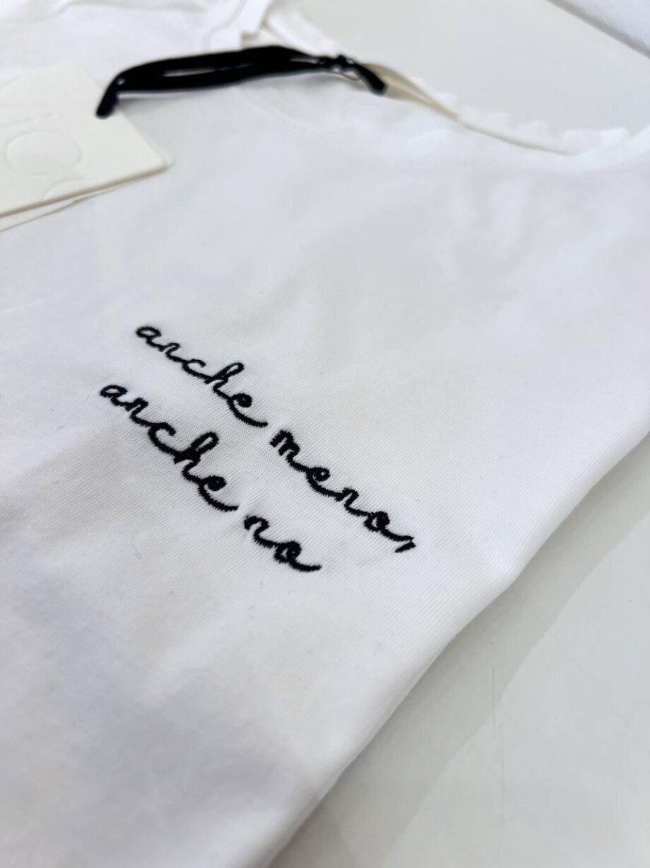 Shop Online T-shirt bianca ricamo “ti ci devo portare” Vicolo