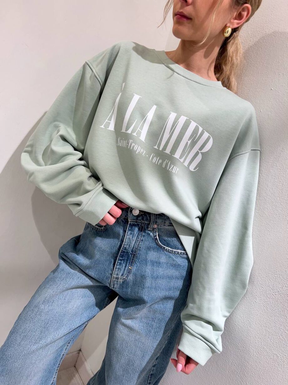 Shop Online Felpa oversize menta À la mer Vicolo