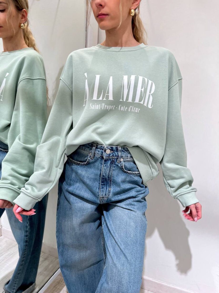 Shop Online Felpa oversize menta À la mer Vicolo