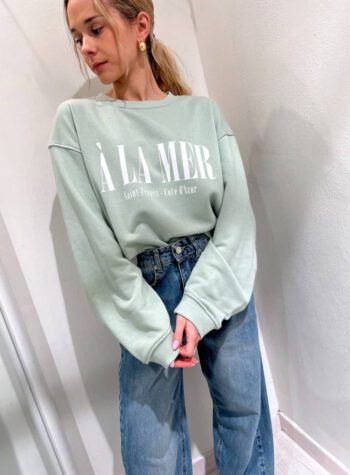 Shop Online Felpa oversize menta À la mer Vicolo