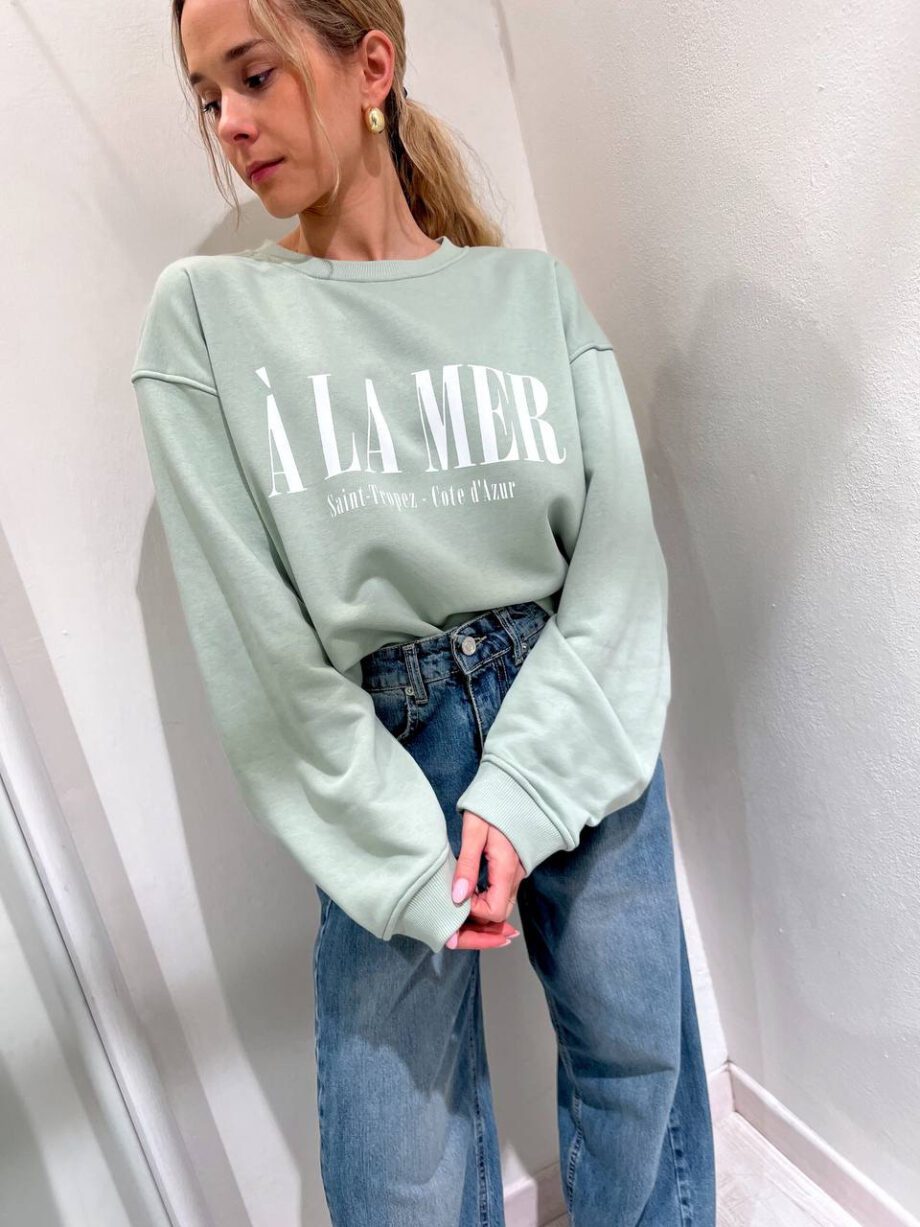 Shop Online Felpa oversize menta À la mer Vicolo