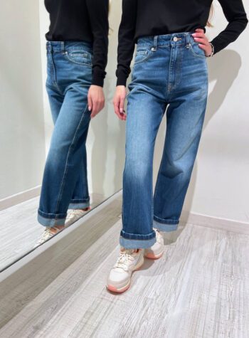 Shop Online Jeans Kate scuro con rovescia Vicolo