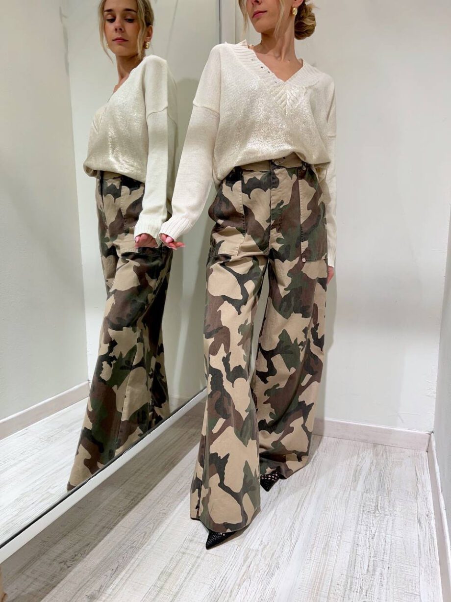 Shop Online Pantalone palazzo camouflage HaveOne