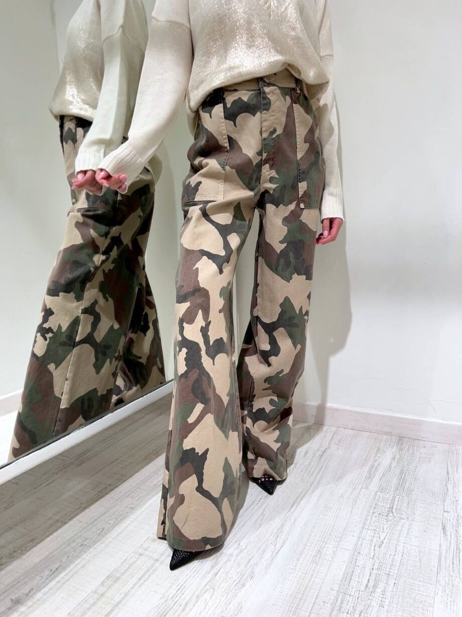 Shop Online Pantalone palazzo camouflage HaveOne