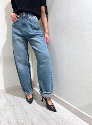 Shop Online Jeans chiaro baggy con rovescia Vicolo