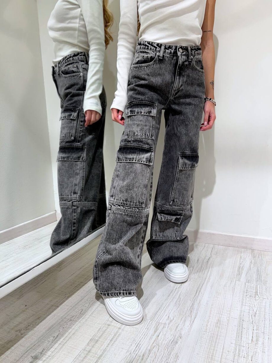 Shop Online Jeans Chelsea grigio multipocket cargo HaveOne