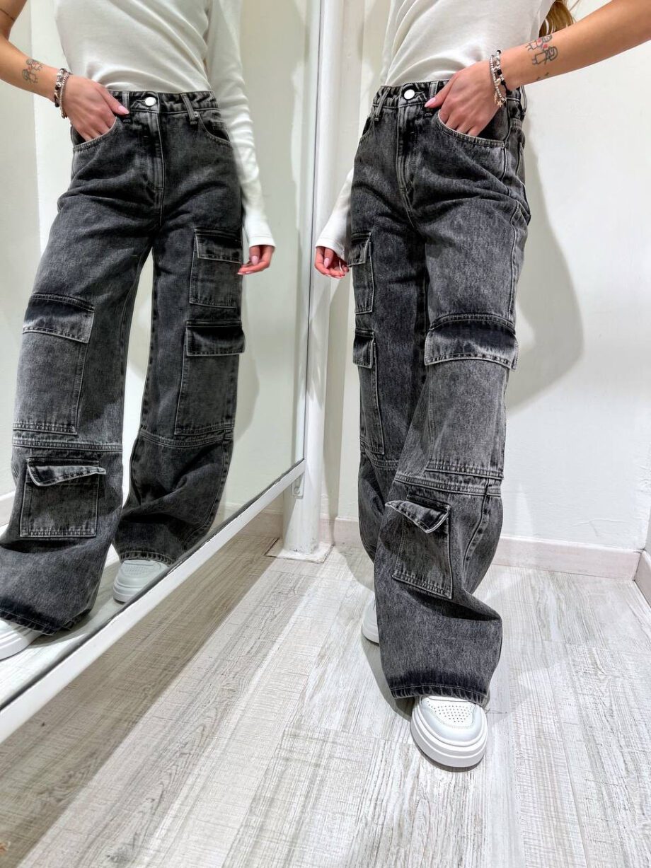 Shop Online Jeans Chelsea grigio multipocket cargo HaveOne