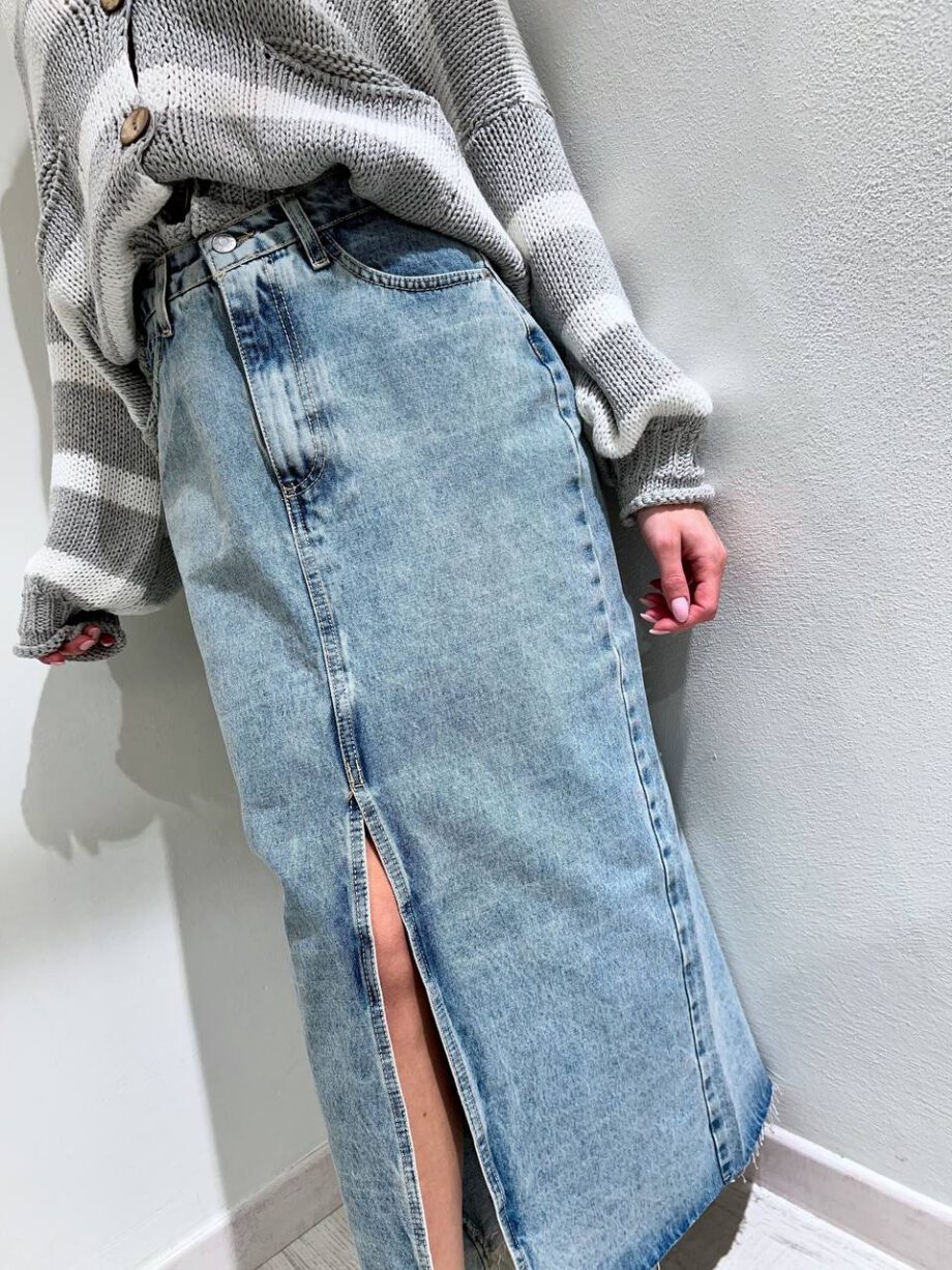 Shop Online Gonna Ginza in denim chiaro HaveOne