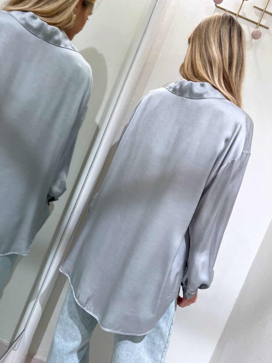 Shop Online Camicia acciaio in viscosa con tasca HaveOne
