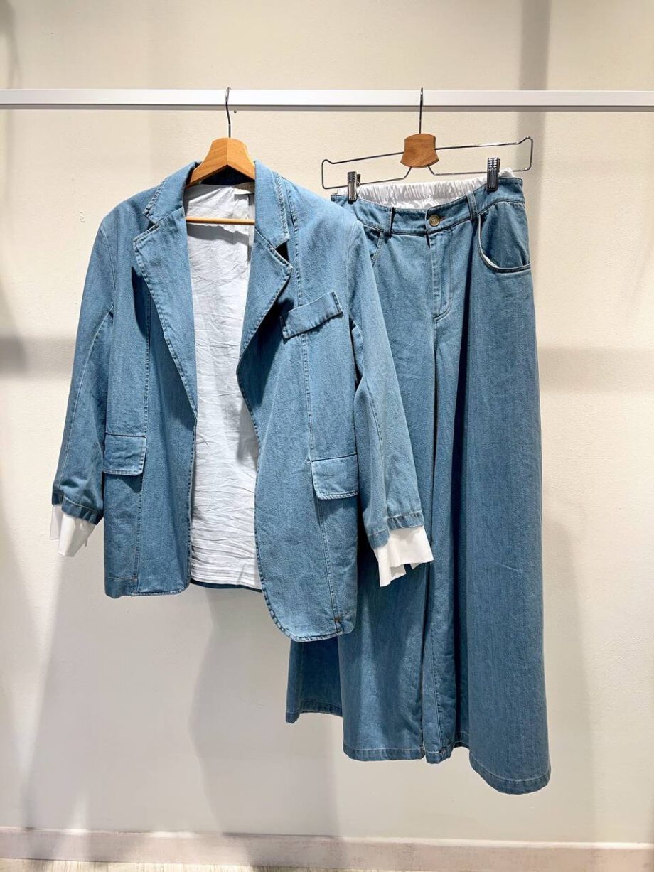 Shop Online Pantalone in jeans palazzo doppia vita HaveOne
