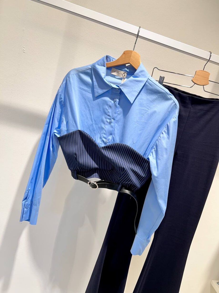 Shop Online Pantalone blu a zampa punto Milano HaveOne