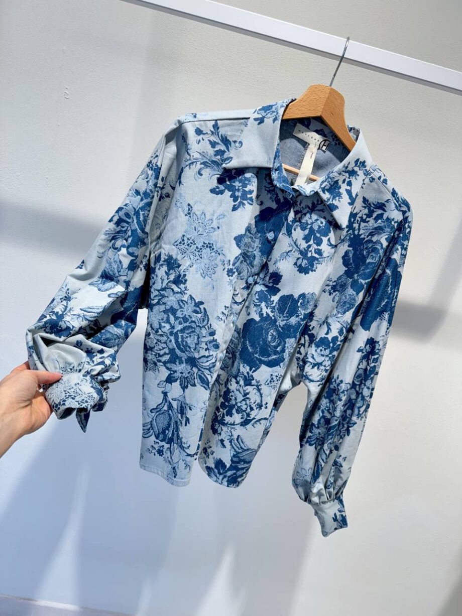 Shop Online Camicia azzurra fantasia floreale HaveOne