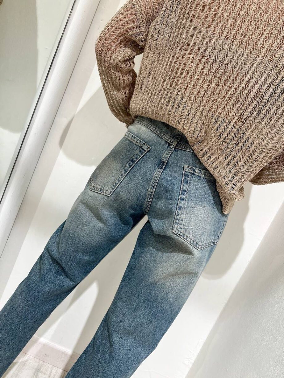 Shop Online Jeans boyfriend sfumato con bottoni Souvenir