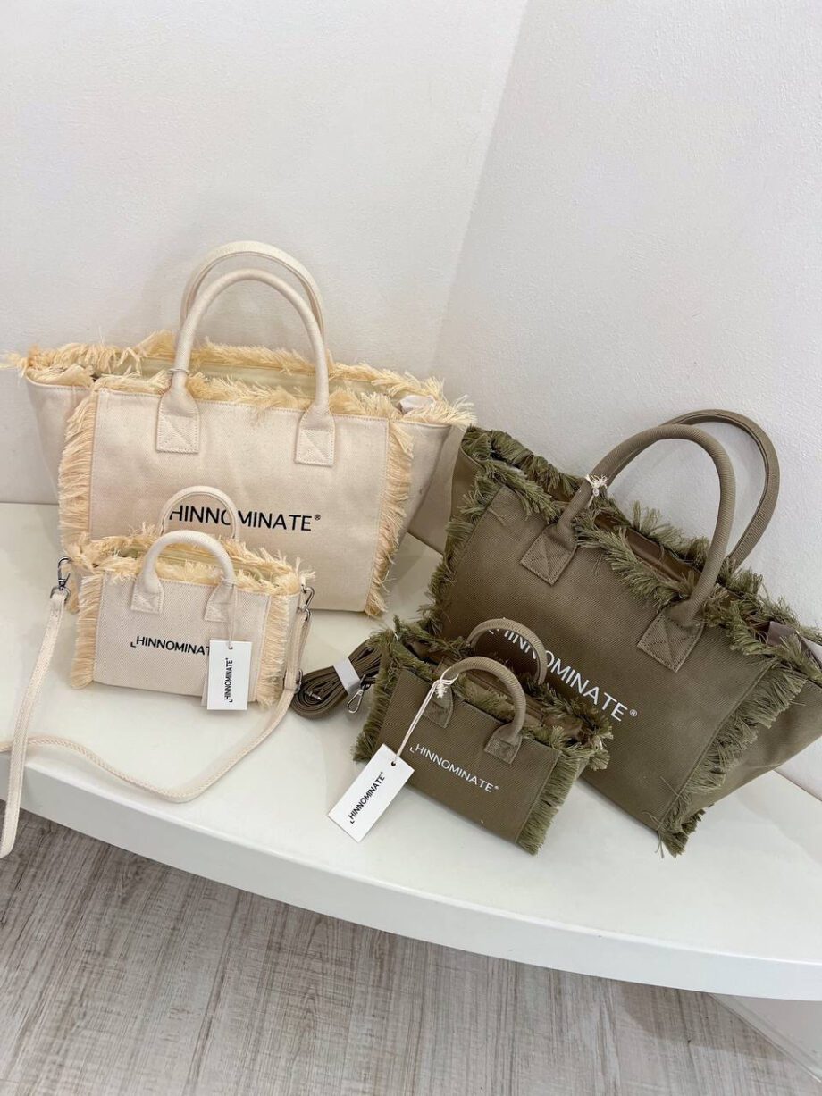 Shop Online Borsa mini shopper verde militare Hinnominate