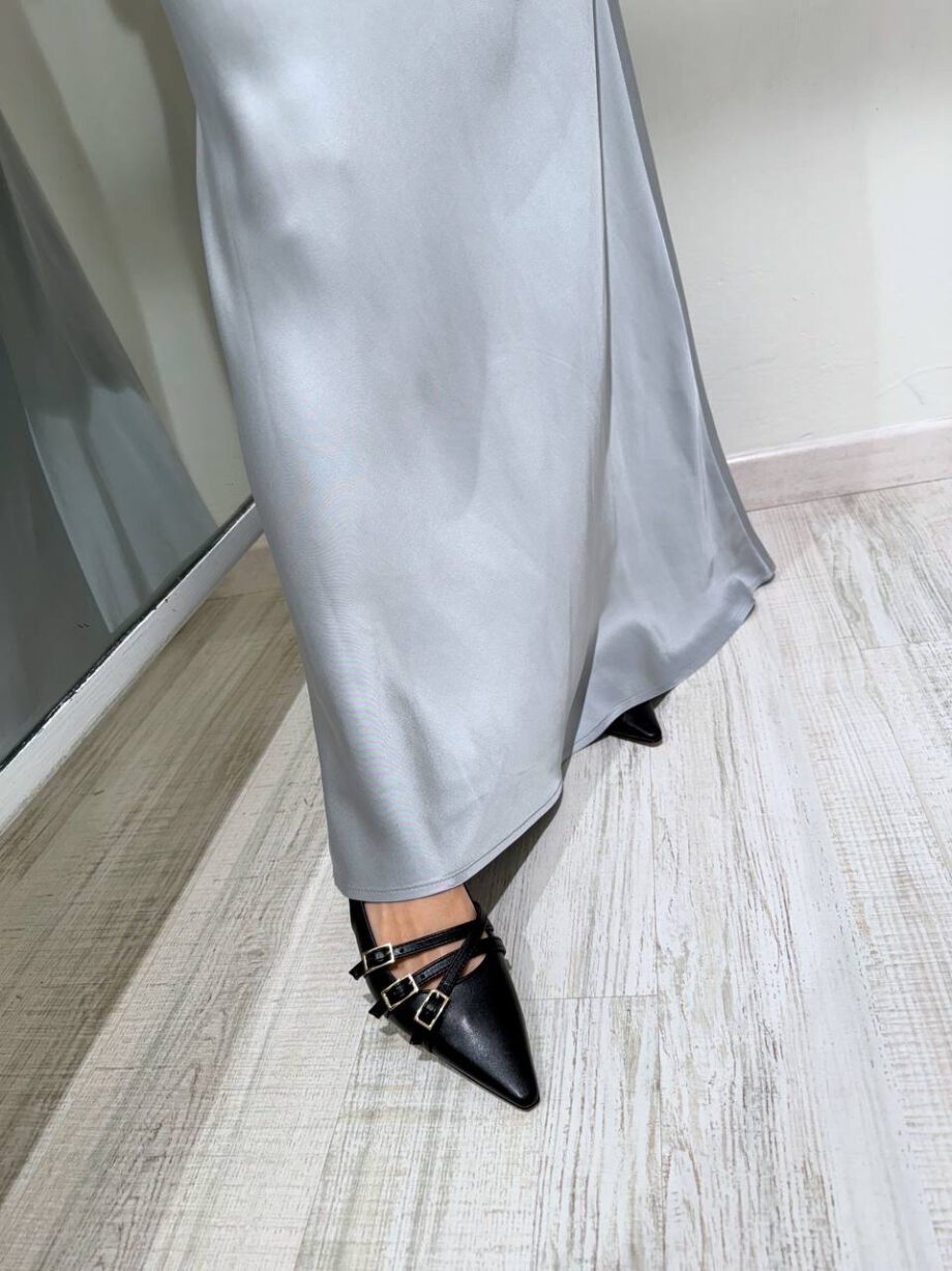 Shop Online Gonna lunga satin grigio perla Vicolo