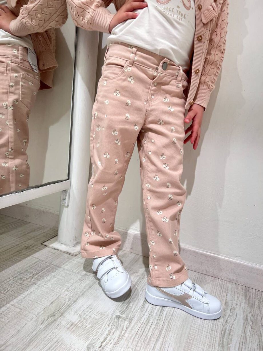 Shop Online Jeans dritto rosa con fiori Name it