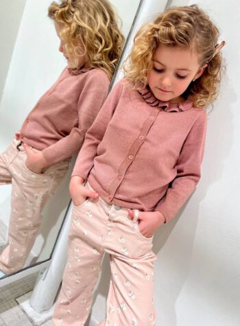 Shop Online Cardigan rosa antico con lurex Name it
