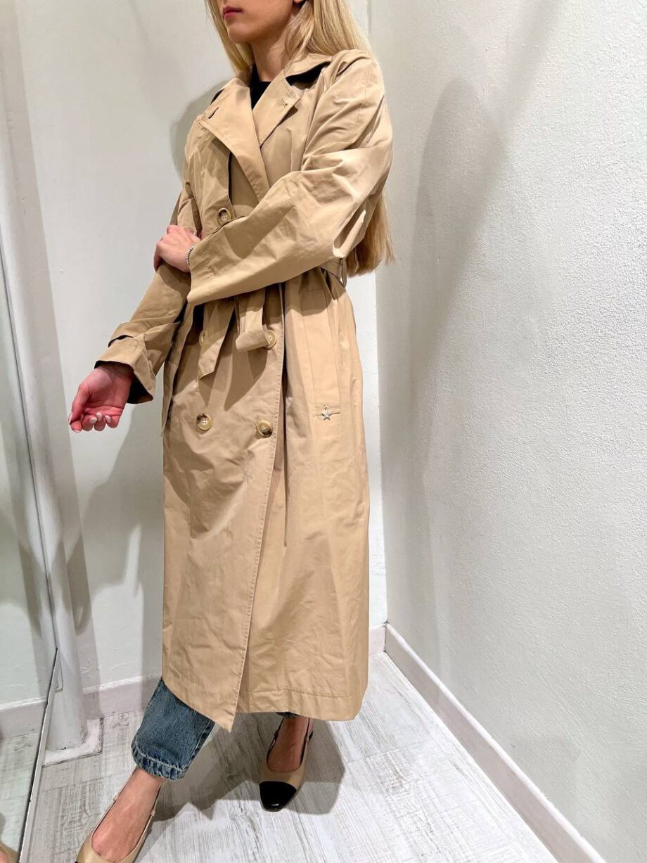 Shop Online Trench lungo beige doppiopetto Souvenir