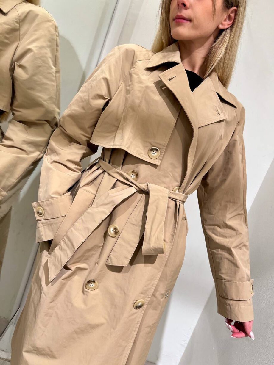 Shop Online Trench lungo beige doppiopetto Souvenir