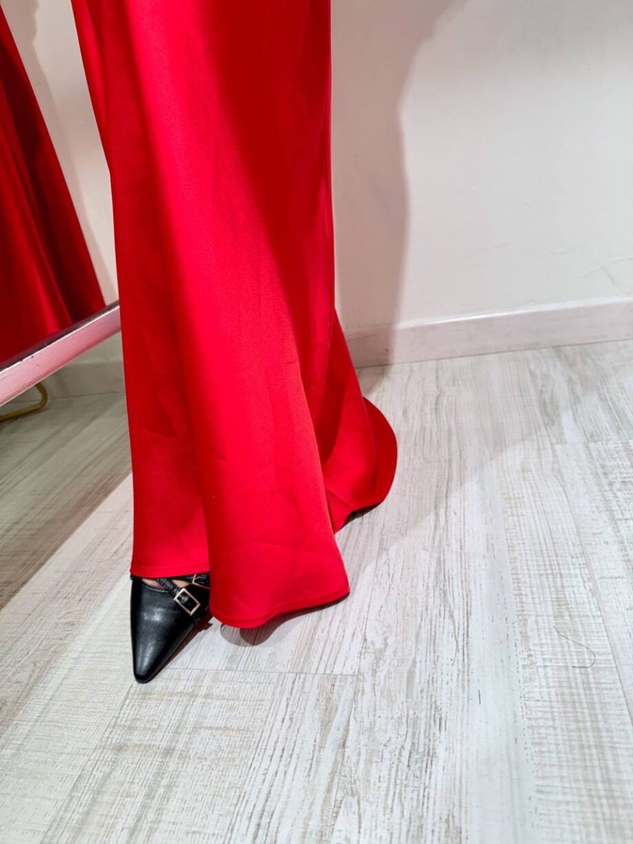 Shop Online Gonna lunga satin rossa Vicolo